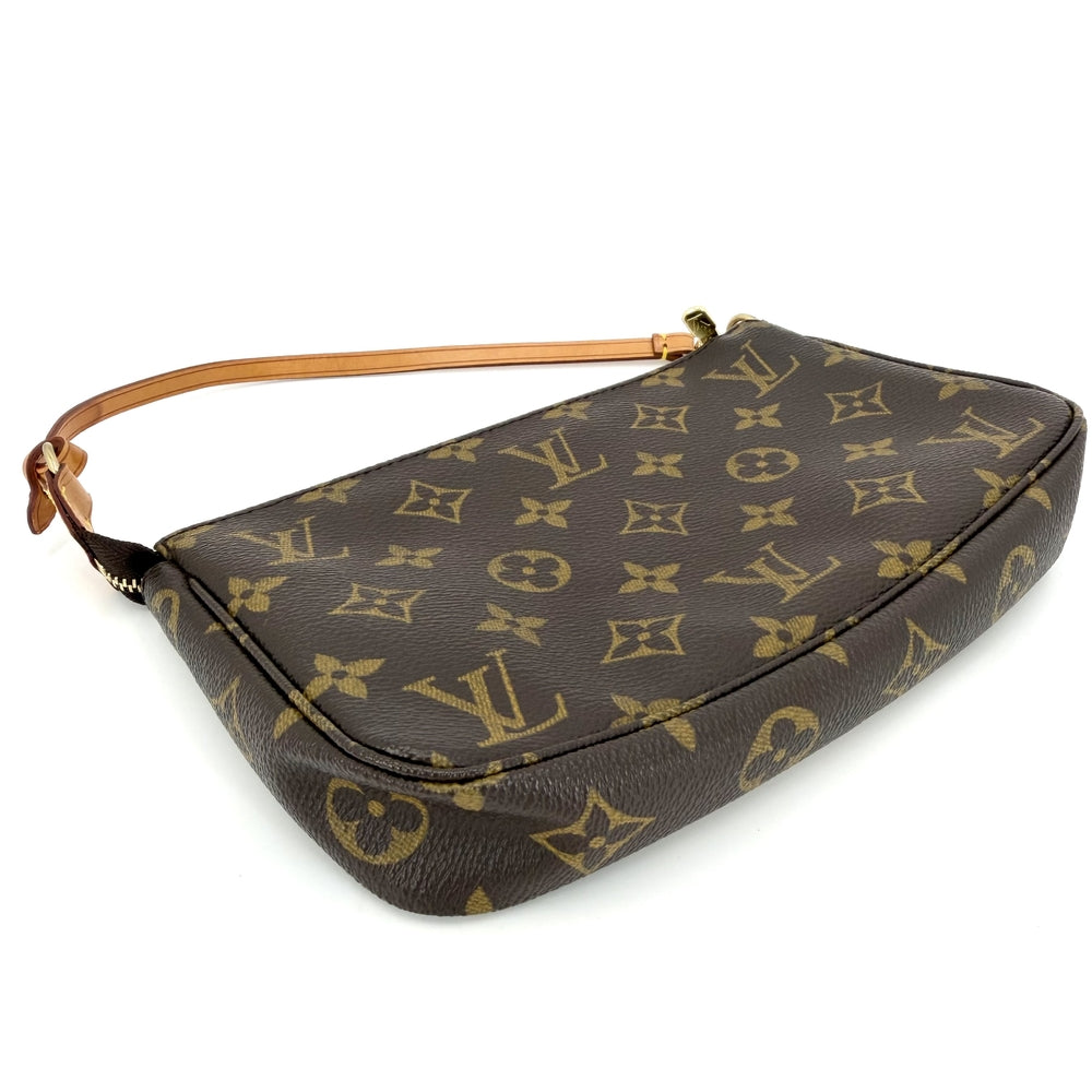 LOUIS VUITTON ルイヴィトン ハンドバッグ ポシェット アクセソワール アクセサリーポーチ M51980 モノグラムキャンバス ブラウン 茶 ゴールド金具 レディース【中古品】