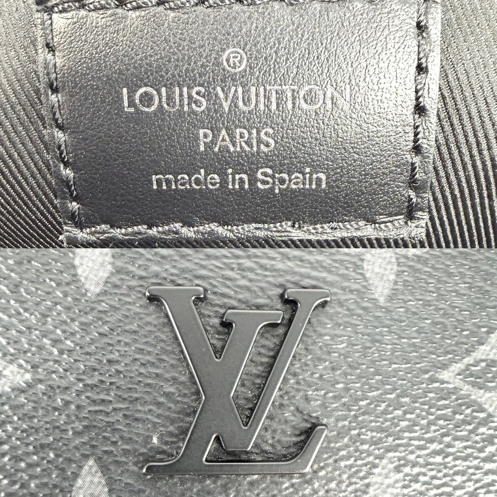 LOUIS VUITTON ルイヴィトン ショルダーバッグ モノグラムエクリプス ディストリクトPM NV3 メッセンジャーバッグ 鞄 かばん M46255 ブラック 黒 シルバー金具 メンズ【中古品】