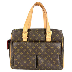 LOUIS VUITTON ルイヴィトン トートバッグ ミュルティプリシテ ハンドバッグ M51162 モノグラムキャンバス ブラウン 茶 ゴールド金具 レディース【中古品】