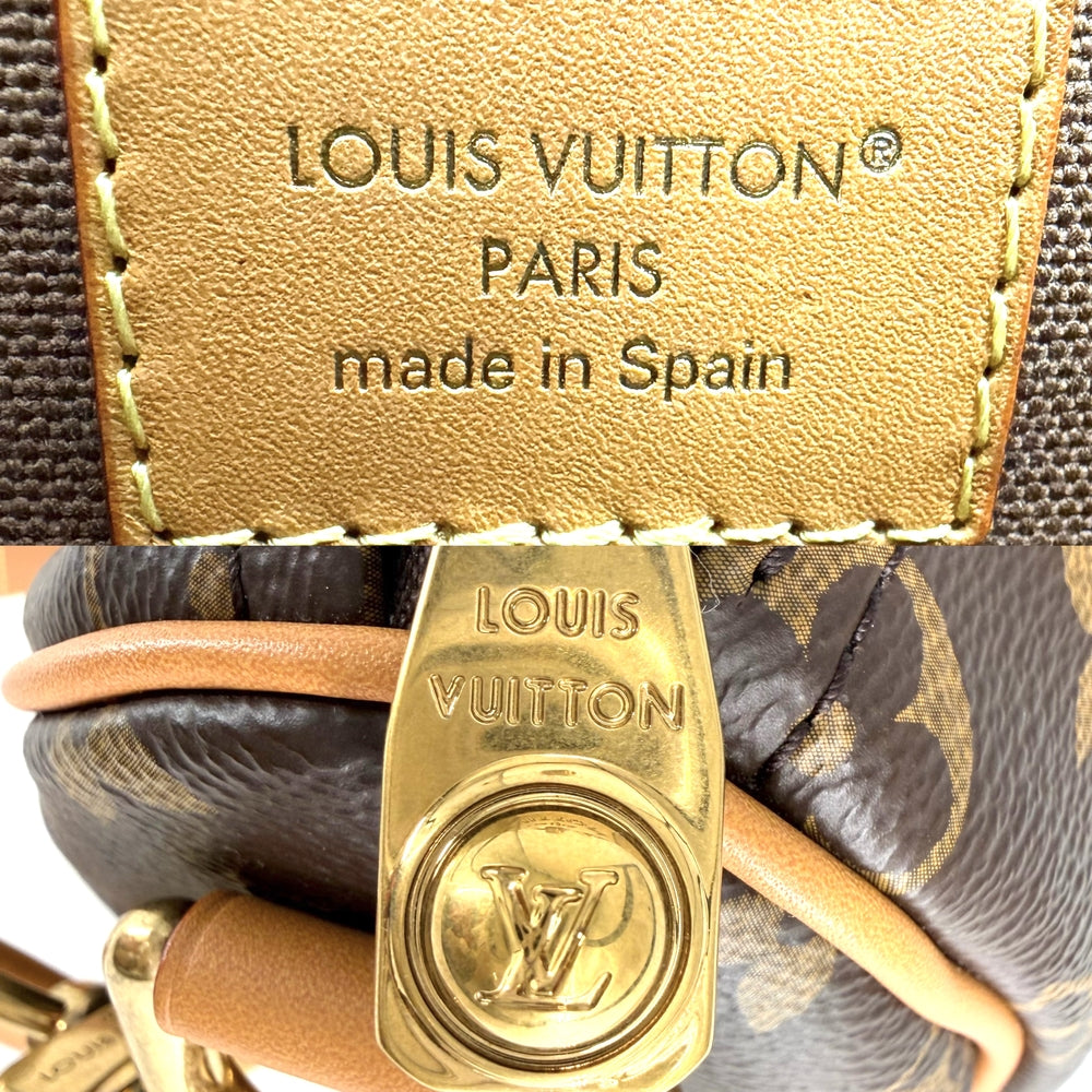 LOUIS VUITTON ルイヴィトン 2WAY キーポル･カーゴ 25 ハンドバッグ ショルダーバッグ M14981 モノグラムキャンバス ブラウン 茶 ゴールド金具 メンズ【中古品】