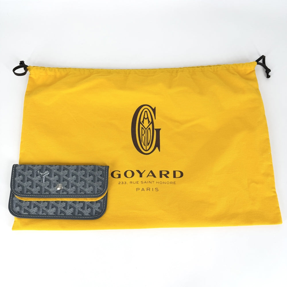 GOYARD ゴヤール トートバッグ サンルイPM ハンドバッグ ポーチ付き コーティングキャンバス レザー グレー シルバー金具 レディース【中古品】
