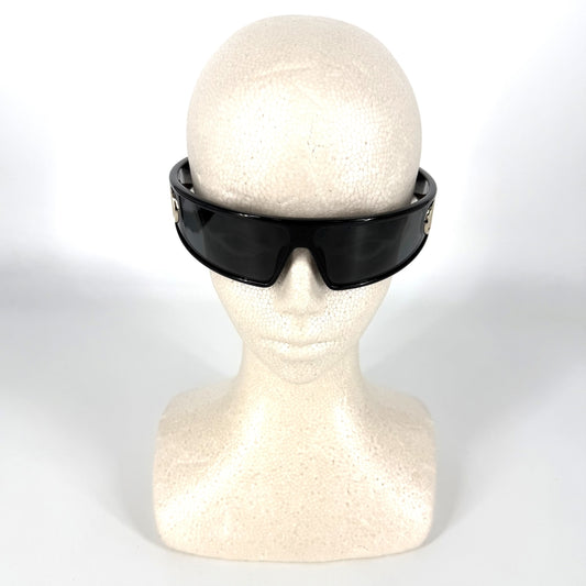 Dior ディオール サングラス VeryDior マスクサングラス アイウェア 眼鏡 カチューシャ カナージュモチーフ VERYM1UXR プラスチック ブラック 黒 ゴールド金具 レディース【中古品】