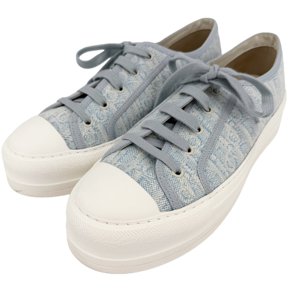 Christian Dior クリスチャンディオール スニーカー Walk'n'Dior プラットフォーム ローカット オブリーク シューズ 靴 42サイズ 厚底 ライトブルー ホワイト 白 メンズ【中古品】