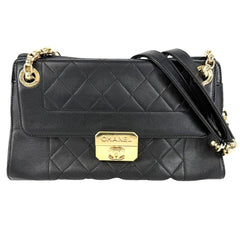 CHANEL シャネル ハンドバッグ シックウィズミー マトラッセ ココマーク レザー ブラック 黒 ゴールド金具 レディース【中古品】