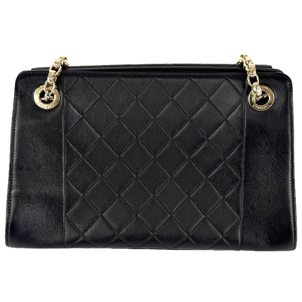 CHANEL シャネル ハンドバッグ シックウィズミー マトラッセ ココマーク レザー ブラック 黒 ゴールド金具 レディース【中古品】