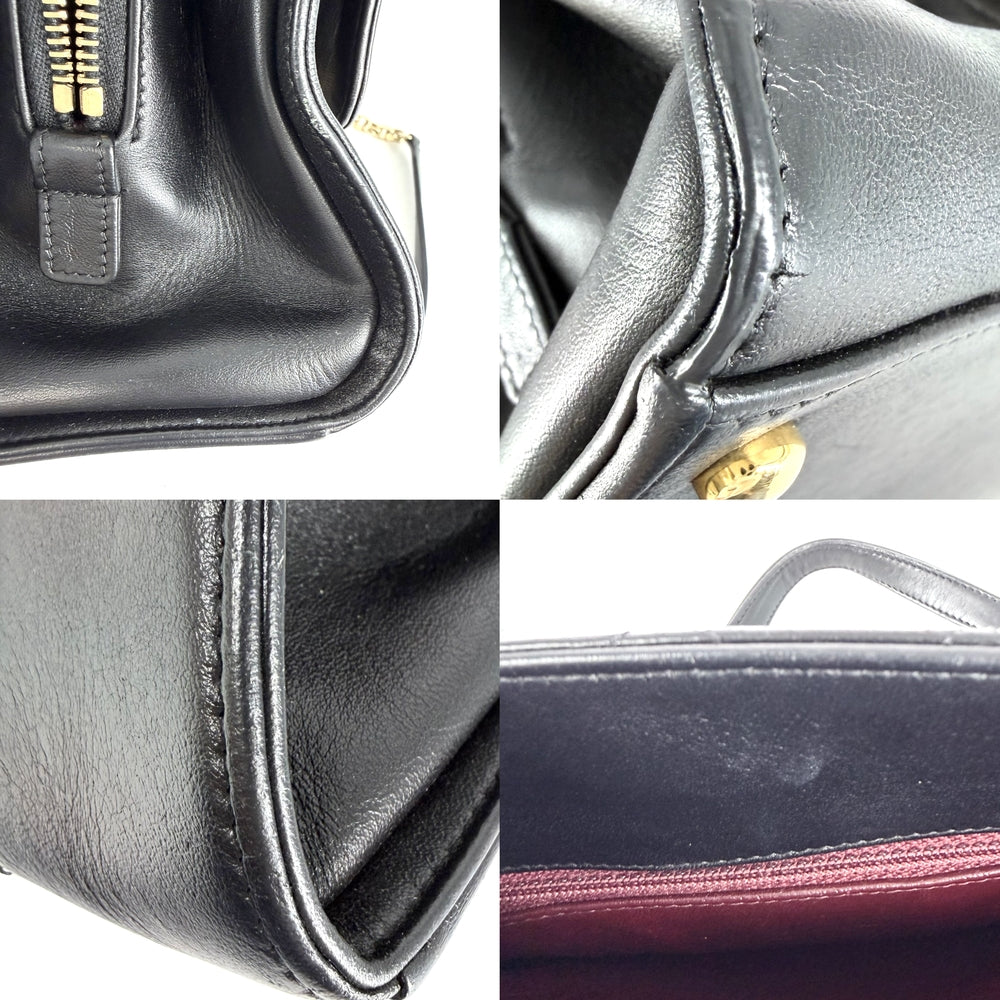 CHANEL シャネル ハンドバッグ シックウィズミー マトラッセ ココマーク レザー ブラック 黒 ゴールド金具 レディース【中古品】