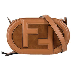 FENDI フェンディ 2WAY オーロック カメラケース ショルダーバッグ ハンドバッグ 8BS058 レザー ブラウン 茶 ゴールド金具 レディース【中古品】