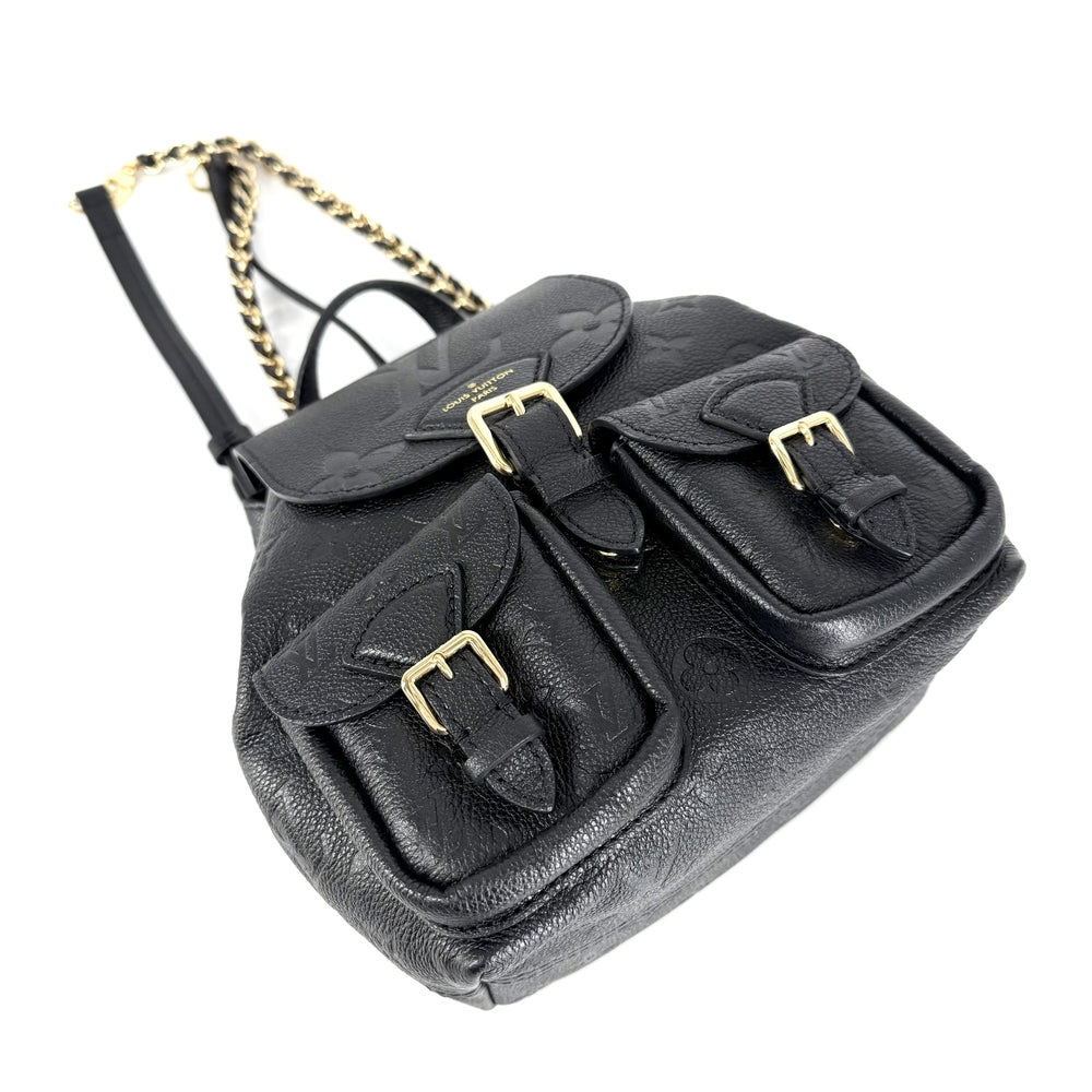 LOUIS VUITTON ルイヴィトン リュック バックアップ クロスボディバッグ バックパック M47072 モノグラム･アンプラント ブラック 黒 ゴールド金具 メンズ【中古品】