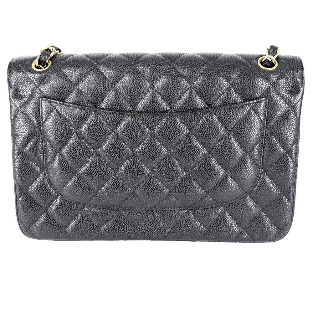 CHANEL シャネル ショルダーバッグ マトラッセ30 デカマトラッセ ダブルチェーン ダブルフラップ ココマーク ターンロック キャビアスキン ブラック 黒 ゴールド金具 レディース【中古品】