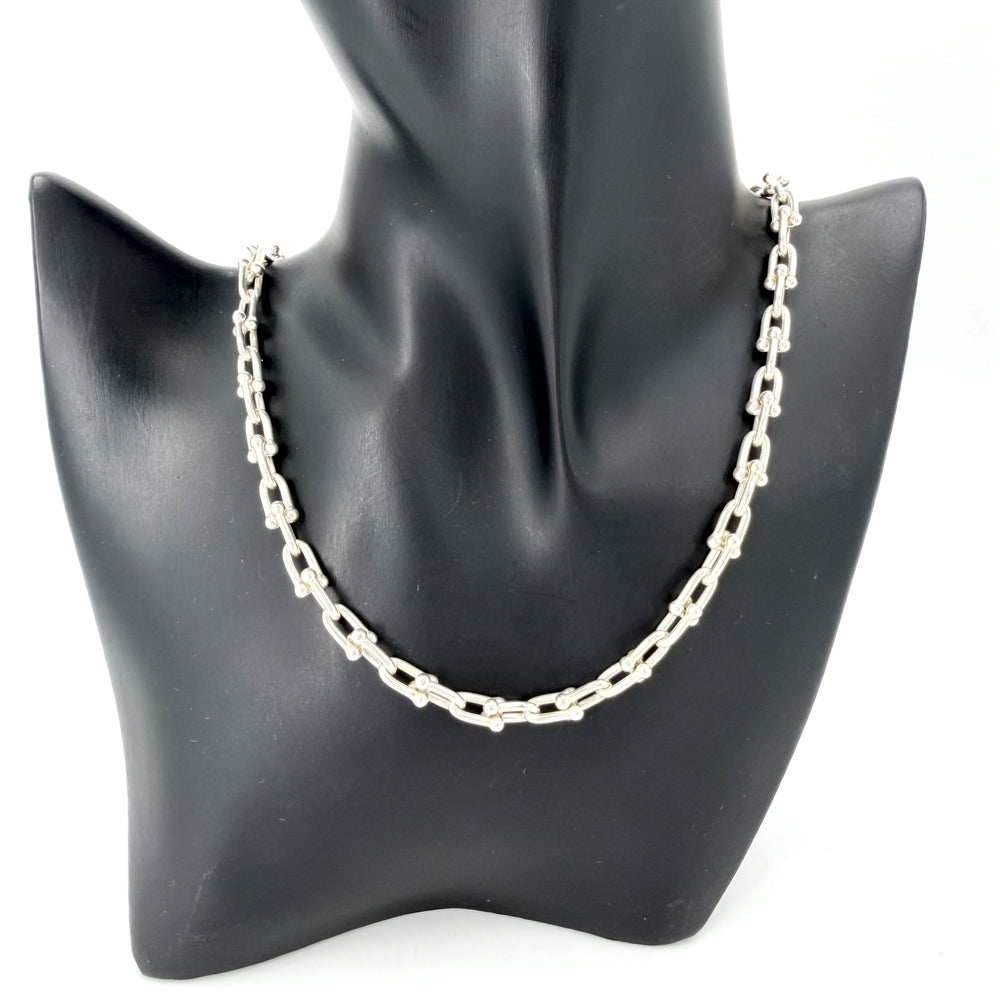 TIFFANY&Co. ティファニー ネックレス ハードウェア スモールリンク ジュエリー アクセサリー シルバー925 レディース 約47.1g【中古品】
