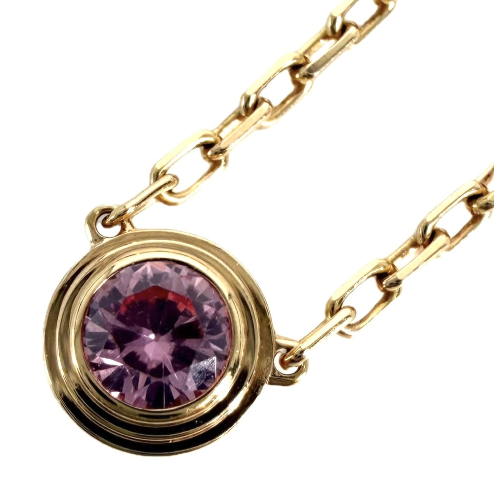 CARTIER カルティエ ネックレス ダムール アクセサリー ジュエリー Au750 18金PG K18ピンクゴールド ピンクサファイア レディース 約2.9g【中古品】