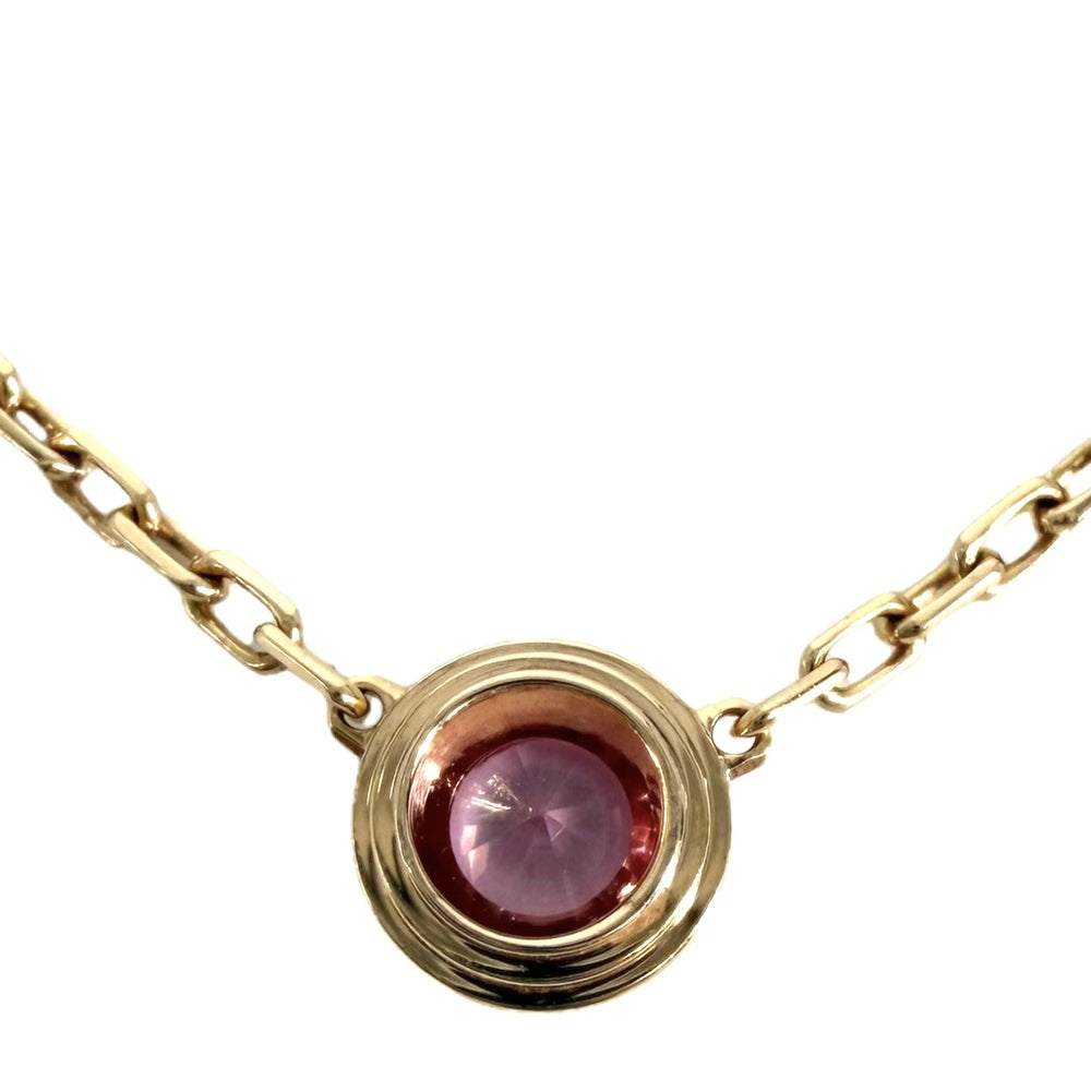 CARTIER カルティエ ネックレス ダムール アクセサリー ジュエリー Au750 18金PG K18ピンクゴールド ピンクサファイア レディース 約2.9g【中古品】