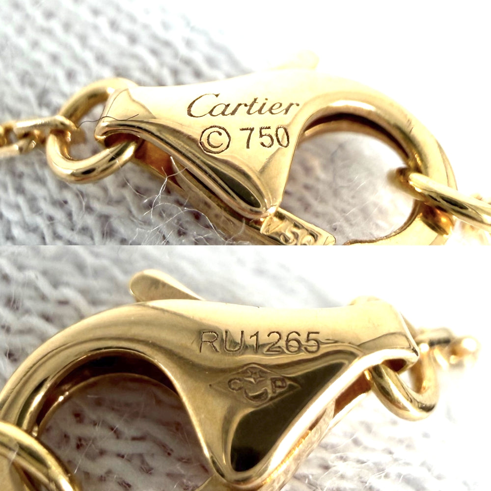 CARTIER カルティエ ネックレス ダムール アクセサリー ジュエリー Au750 18金PG K18ピンクゴールド ピンクサファイア レディース 約2.9g【中古品】