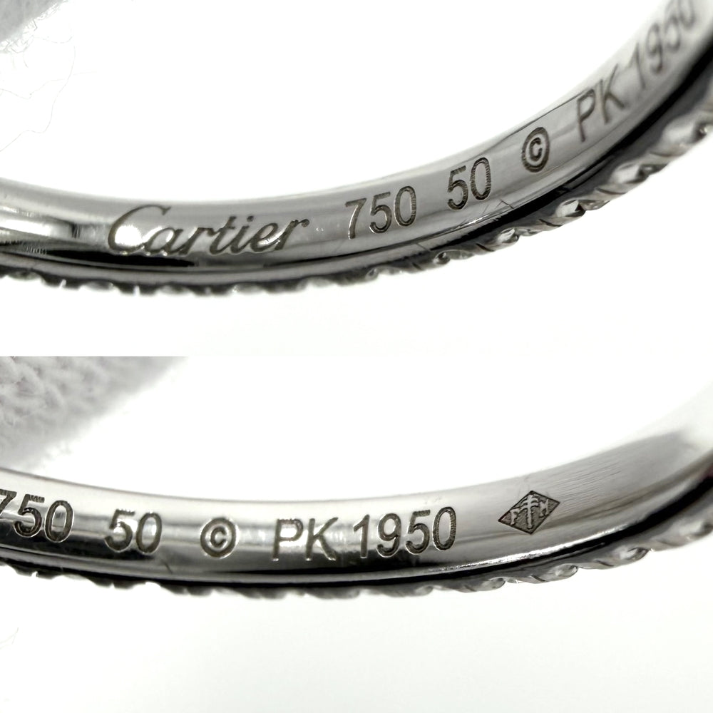 CARTIER カルティエ 指輪 エタニティ エタンセル ドゥ カルティエ リング ジュエリー アクセサリー 50サイズ K18ホワイトゴールド ダイヤモンド ユニセックス 約1.7g【中古品】