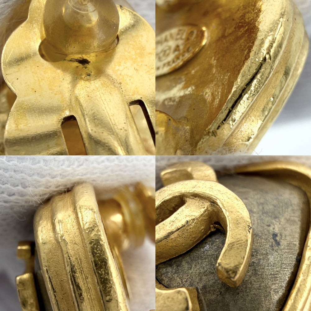 CHANEL シャネル イヤリング ココマーク サークル ヴィンテージ アクセサリー GP 97A ゴールド レディース 約20.5g 1997年【中古品】