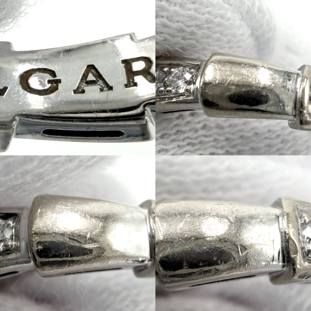 BVLGARI ブルガリ 指輪 セルペンティ ヴァイパー ジュエリー アクセサリー 18金WG Au750 50サイズ K18ホワイトゴールド ダイヤモンド 約10号 レディース 約4.6g【中古品】
