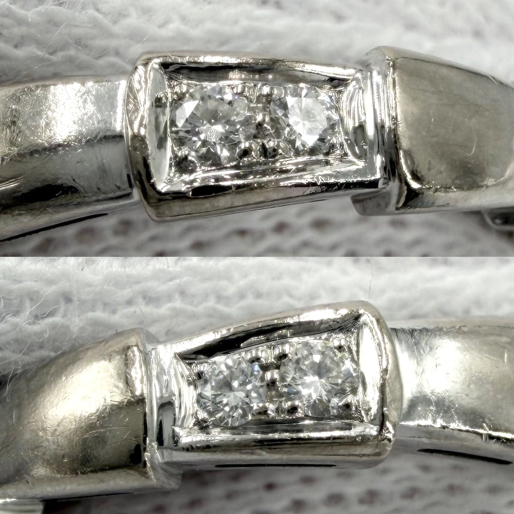 BVLGARI ブルガリ 指輪 セルペンティ ヴァイパー ジュエリー アクセサリー 18金WG Au750 50サイズ K18ホワイトゴールド ダイヤモンド 約10号 レディース 約4.6g【中古品】