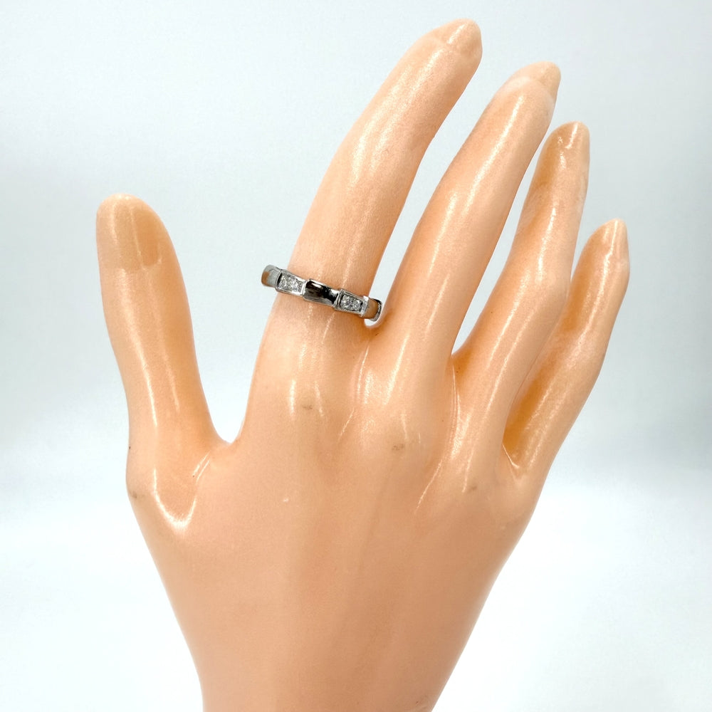 BVLGARI ブルガリ 指輪 セルペンティ ヴァイパー ジュエリー アクセサリー 18金WG Au750 50サイズ K18ホワイトゴールド ダイヤモンド 約10号 レディース 約4.6g【中古品】