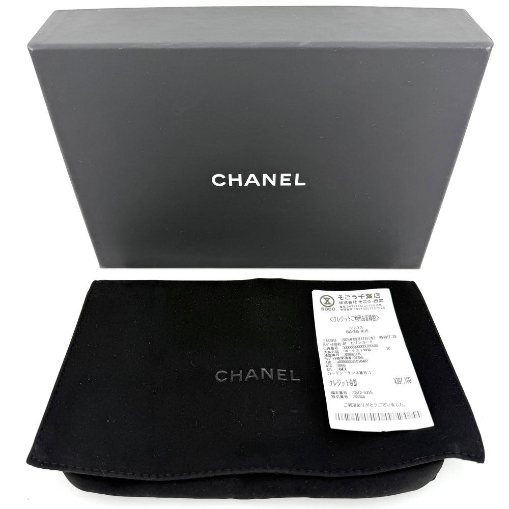 CHANEL シャネル ショルダーバッグ マトラッセ チェーンショルダー ポシェット ミニバッグ ココマーク キャビアスキン ブラック 黒 ゴールド金具 レディース【中古品】