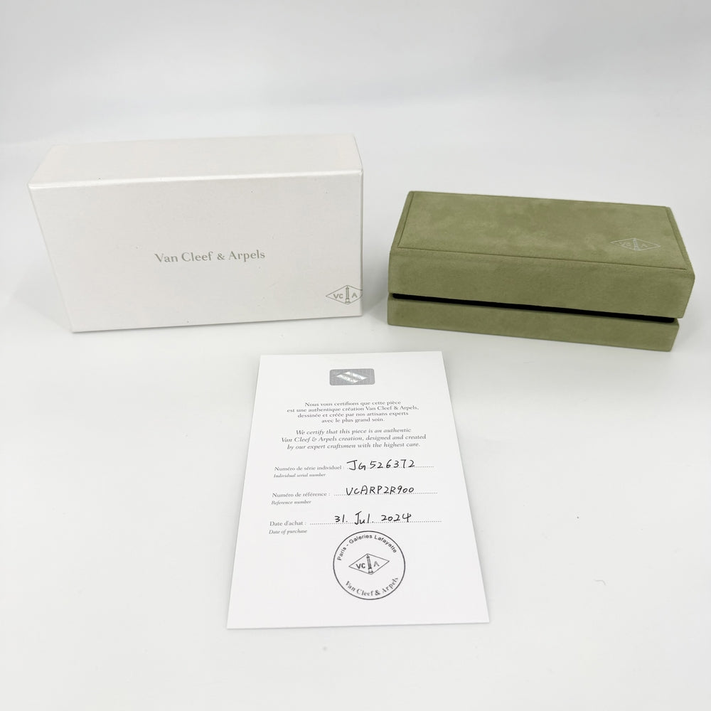 Van Cleef & Arpels ヴァンクリーフ＆アーペル ブレスレット 5モチーフ ヴィンテージ アルハンブラ K18ホワイトゴールド ダイヤモンド VCARP2R900 レディース 約12.0g【中古品】