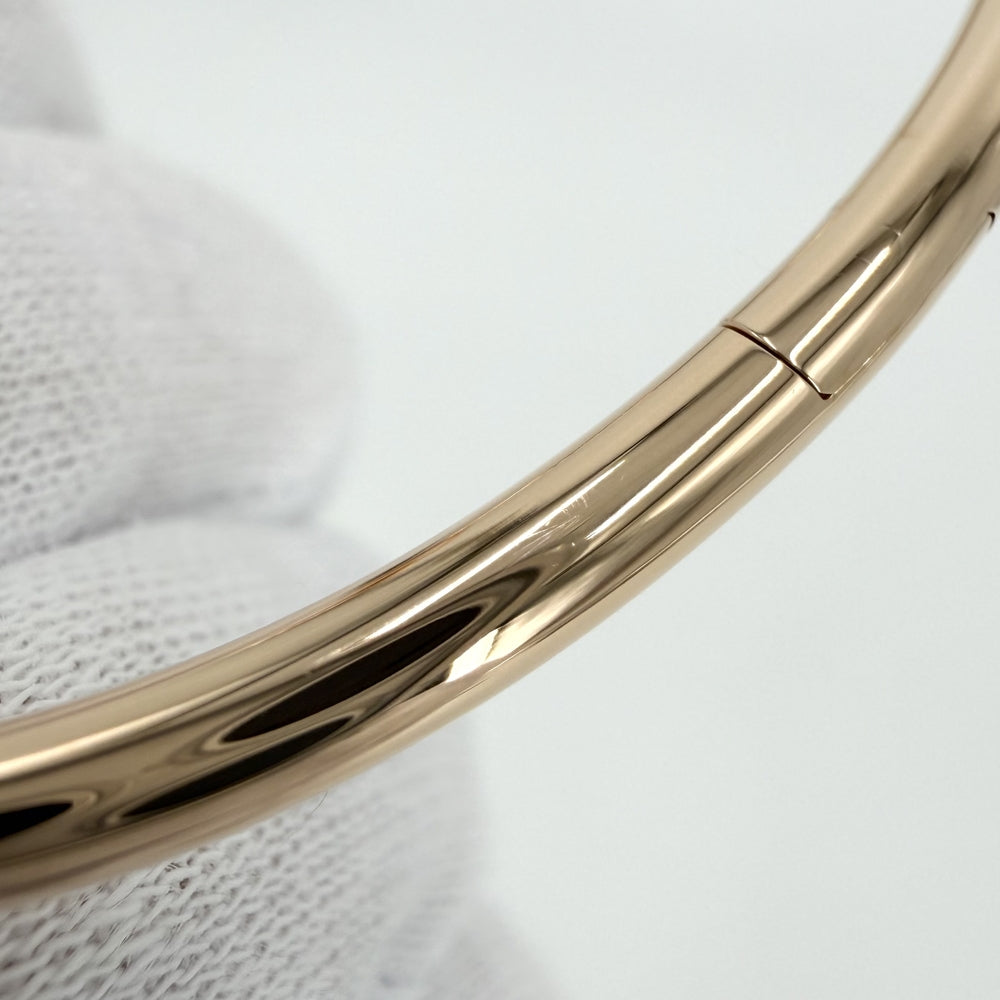 CARTIER カルティエ バングル ブレスレット ジュストアンクル クラシックモデル 釘 18金PG Au750 ジュエリー アクセサリー 17サイズ K18ピンクゴールド ダイヤモンド レディース 約31.8g【中古品】