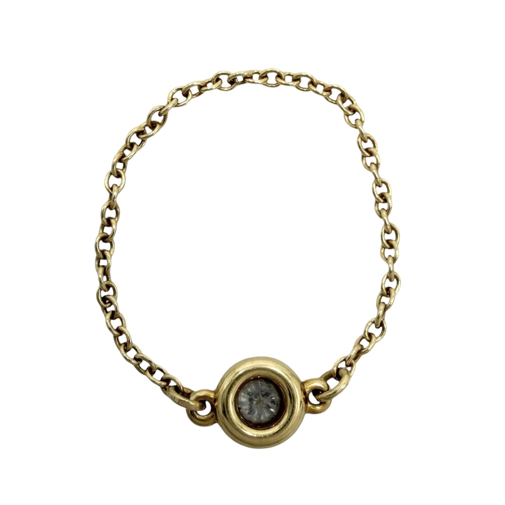 TIFFANY&Co. ティファニー 指輪 エルサペレッティ バイザヤード リング ジュエリー アクセサリー 18金YG Au750 K18イエローゴールド ダイヤモンド 約9号 レディース 約0.5g【中古品】