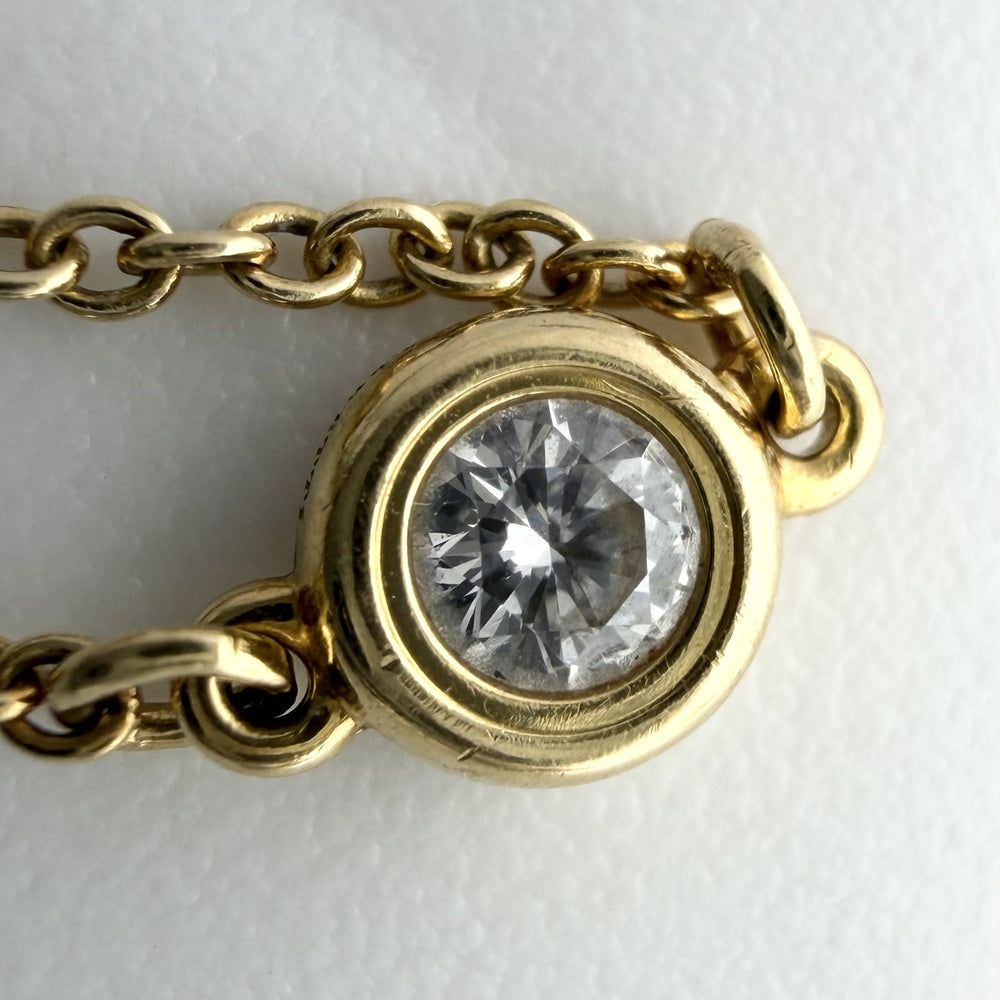 TIFFANY&Co. ティファニー 指輪 エルサペレッティ バイザヤード リング ジュエリー アクセサリー 18金YG Au750 K18イエローゴールド ダイヤモンド 約9号 レディース 約0.5g【中古品】