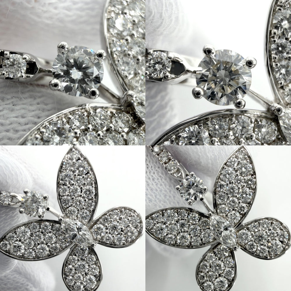 GRAFF グラフ ピアス パヴェ バタフライ ミニ ジュエリー アクセサリー Au750 18金WG K18ホワイトゴールド ダイヤモンド RGE1167 レディース 約6.5g【中古品】