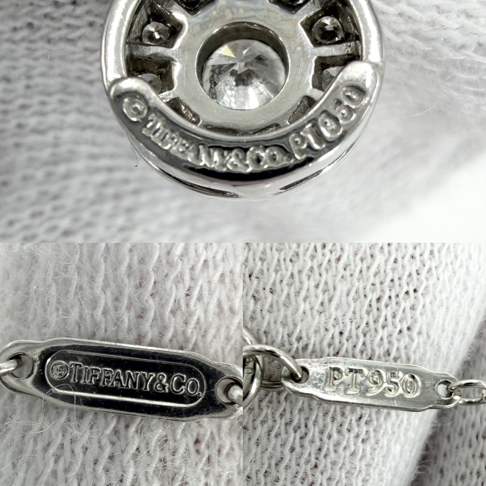 TIFFANY&Co. ティファニー ネックレス サークレット アクセサリー ジュエリー Pt950プラチナ ダイヤモンド レディース 約3.3g【中古品】