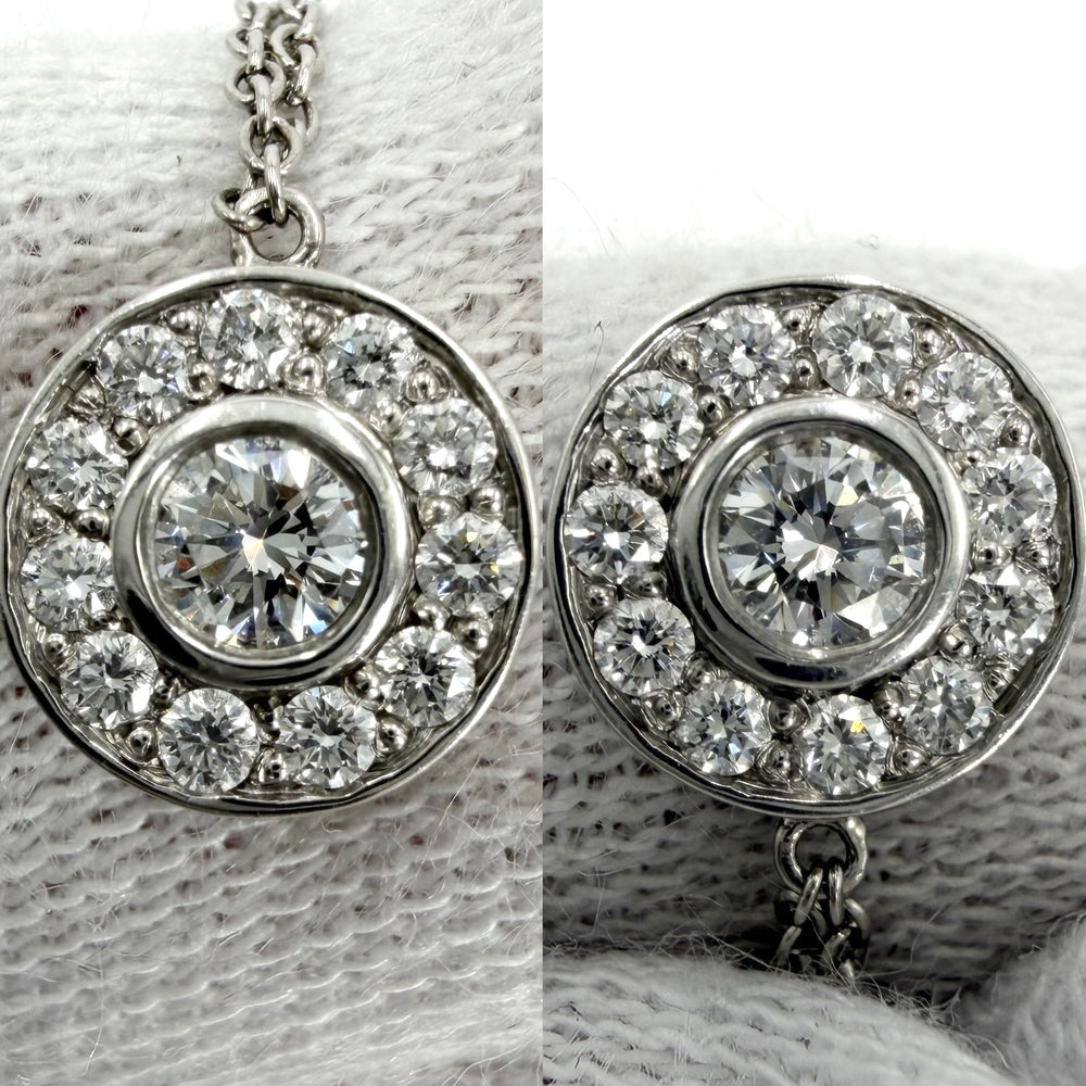 TIFFANY&Co. ティファニー ネックレス サークレット アクセサリー ジュエリー Pt950プラチナ ダイヤモンド レディース 約3.3g【中古品】
