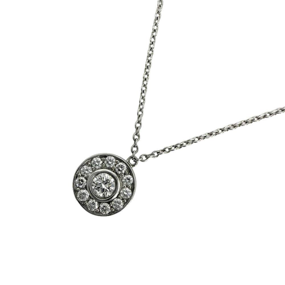 TIFFANY&Co. ティファニー ネックレス サークレット アクセサリー ジュエリー Pt950プラチナ ダイヤモンド レディース 約3.3g【中古品】