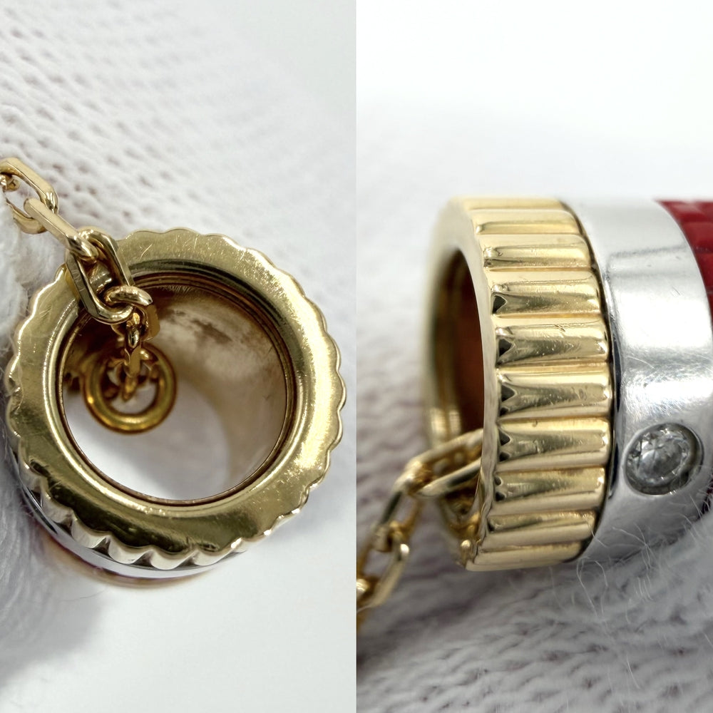 Boucheron ブシュロン ネックレス キャトルレッド スモール アクセサリー ペンダント ジュエリー Au750 18金YG K18イエローゴールド ダイヤモンド レディース 約5.2g【中古品】