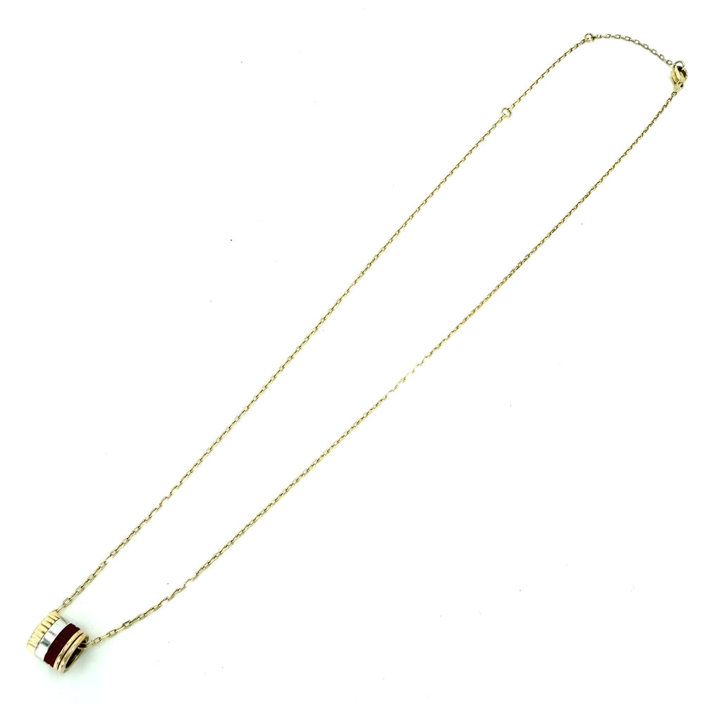 Boucheron ブシュロン ネックレス キャトルレッド スモール アクセサリー ペンダント ジュエリー Au750 18金YG K18イエローゴールド ダイヤモンド レディース 約5.2g【中古品】