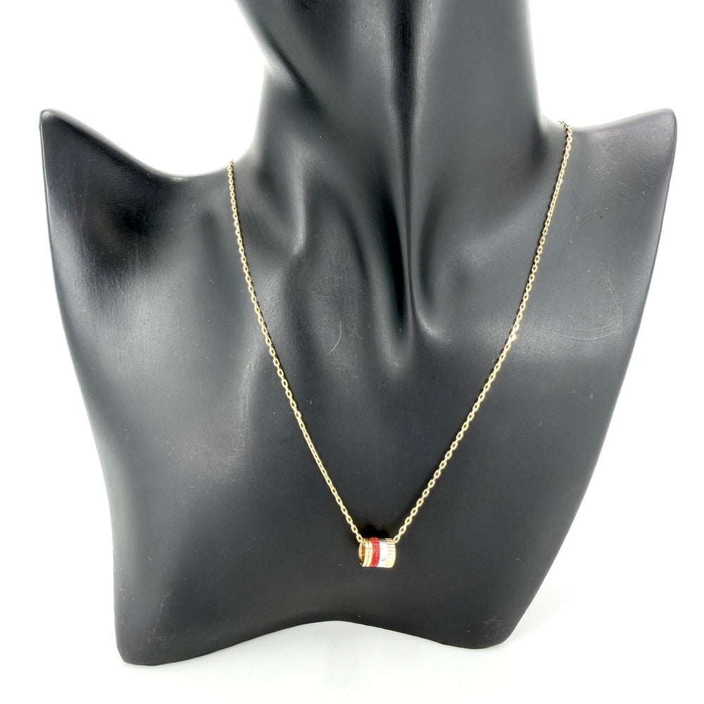 Boucheron ブシュロン ネックレス キャトルレッド スモール アクセサリー ペンダント ジュエリー Au750 18金YG K18イエローゴールド ダイヤモンド レディース 約5.2g【中古品】