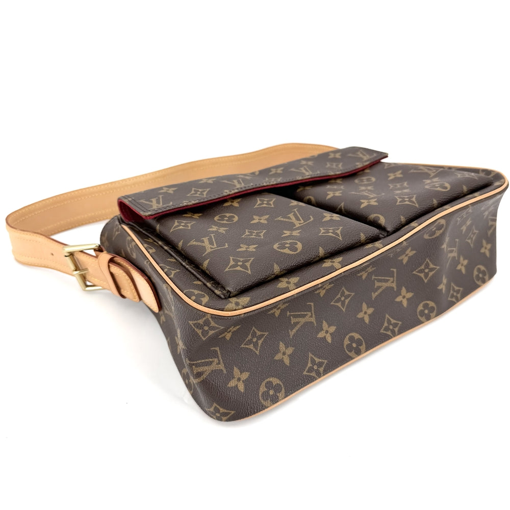 LOUIS VUITTON ルイヴィトン ショルダーバッグ ヴィバシテGM セミショルダーバッグ M51163 モノグラムキャンバス ブラウン 茶 ゴールド金具 レディース【中古品】