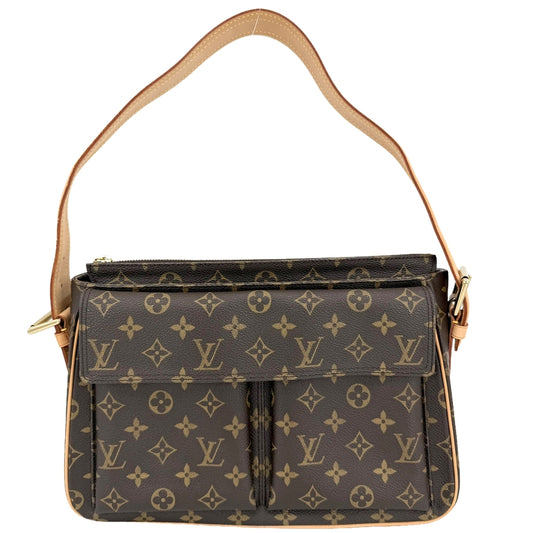 LOUIS VUITTON ルイヴィトン ショルダーバッグ ヴィバシテGM セミショルダーバッグ M51163 モノグラムキャンバス ブラウン 茶 ゴールド金具 レディース【中古品】