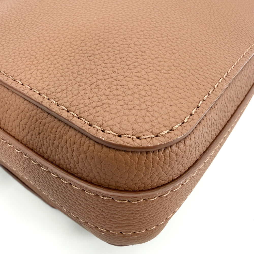 LOUIS VUITTON ルイヴィトン ショルダーバッグ LVアエログラム ボーディング･メッセンジャー M25981 レザー ブラウン 茶 シルバー金具 メンズ【中古品】