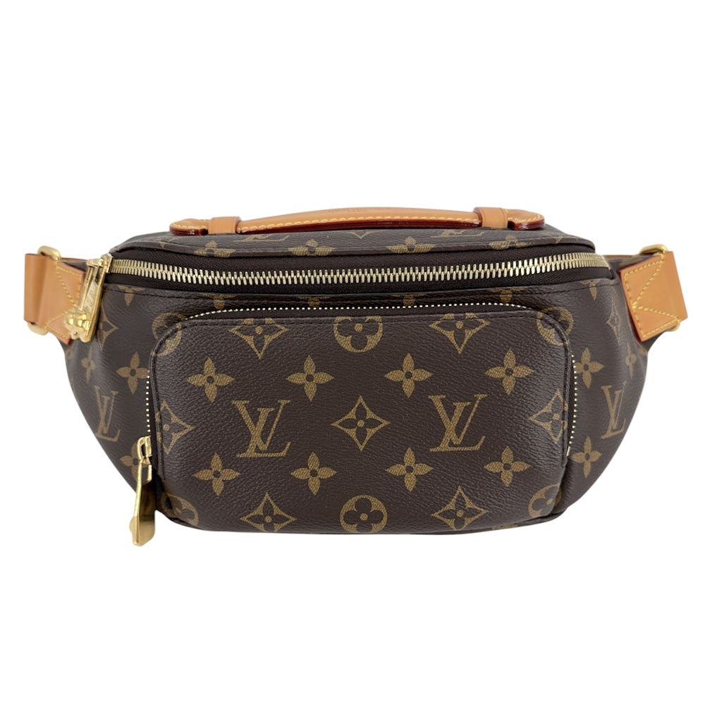 LOUIS VUITTON ルイヴィトン ボディバッグ ラッシュ･バムバッグ ウエストポーチ ショルダーバッグ M14019 モノグラムキャンバス ブラウン 茶 ゴールド金具 メンズ【中古品】