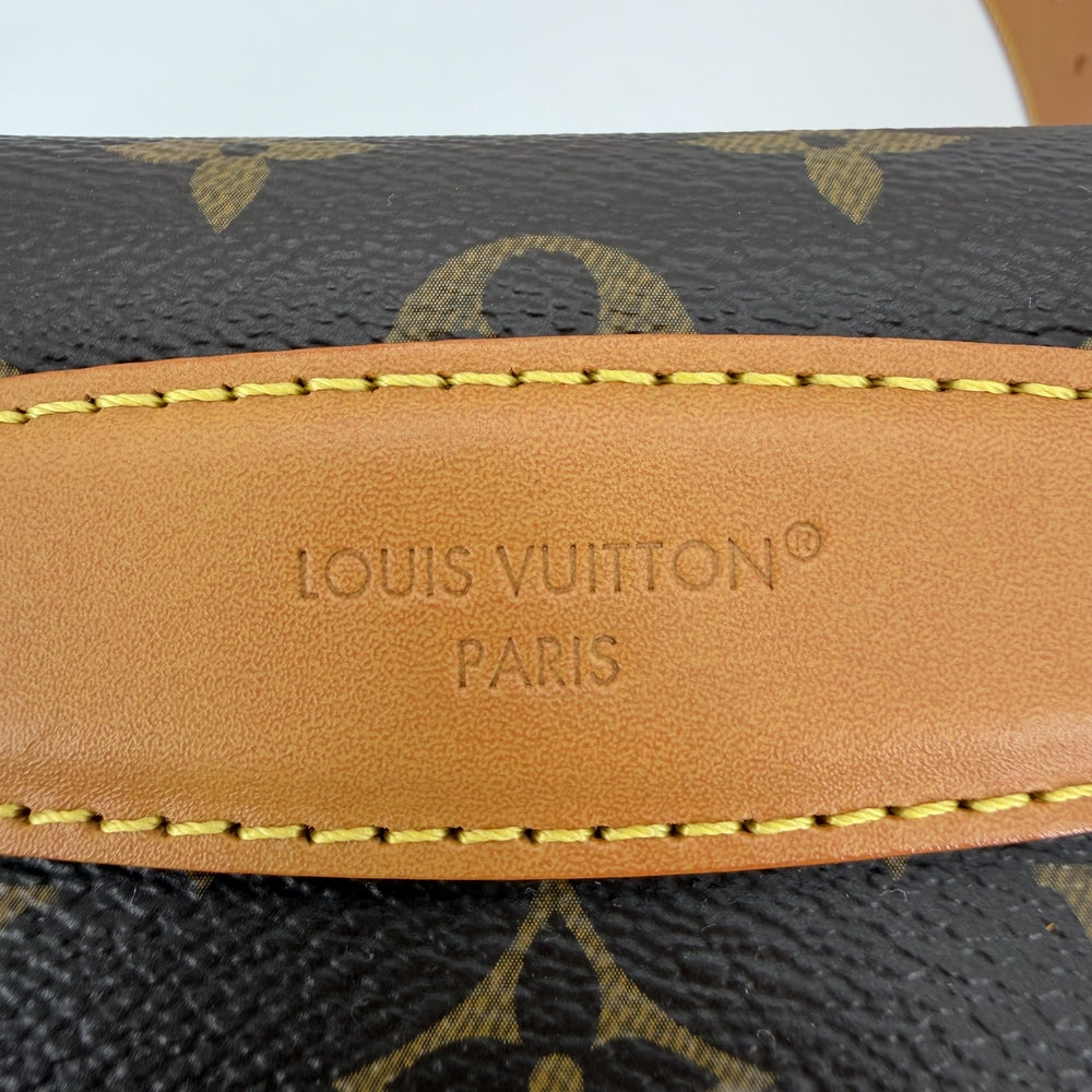 LOUIS VUITTON ルイヴィトン ボディバッグ ラッシュ･バムバッグ ウエストポーチ ショルダーバッグ M14019 モノグラムキャンバス ブラウン 茶 ゴールド金具 メンズ【中古品】