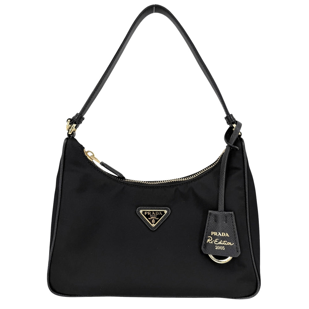 PRADA プラダ ハンドバッグ Re-Edition 2005 Re-Nylon ミニバッグ 1NE204 ナイロン ブラック 黒 ゴールド金具 レディース【中古品】