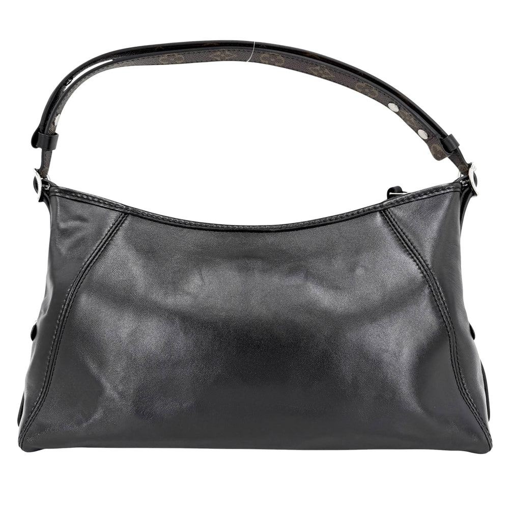 LOUIS VUITTON ルイヴィトン ショルダーバッグ LVバイブ キャリーオールEW ハンドバッグ 2WAY モノグラム M28160 レザー ブラック 黒 シルバー金具 レディース【中古品】