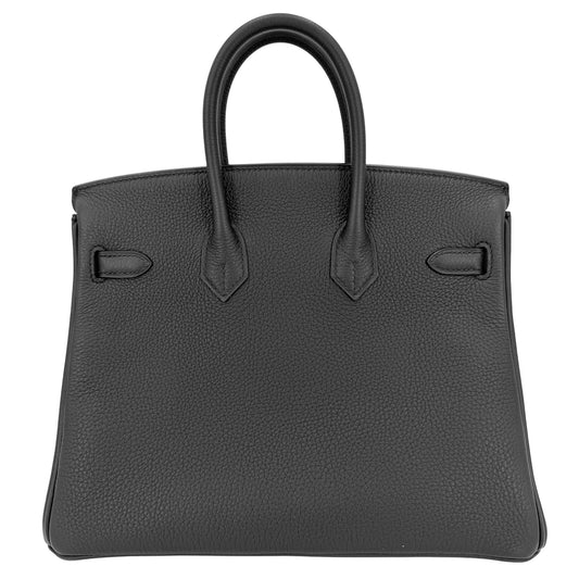 HERMES エルメス ハンドバッグ バーキン25 内縫い G刻印 トゴ ブラック系 シルバー金具 レディース 2026年【中古品】
