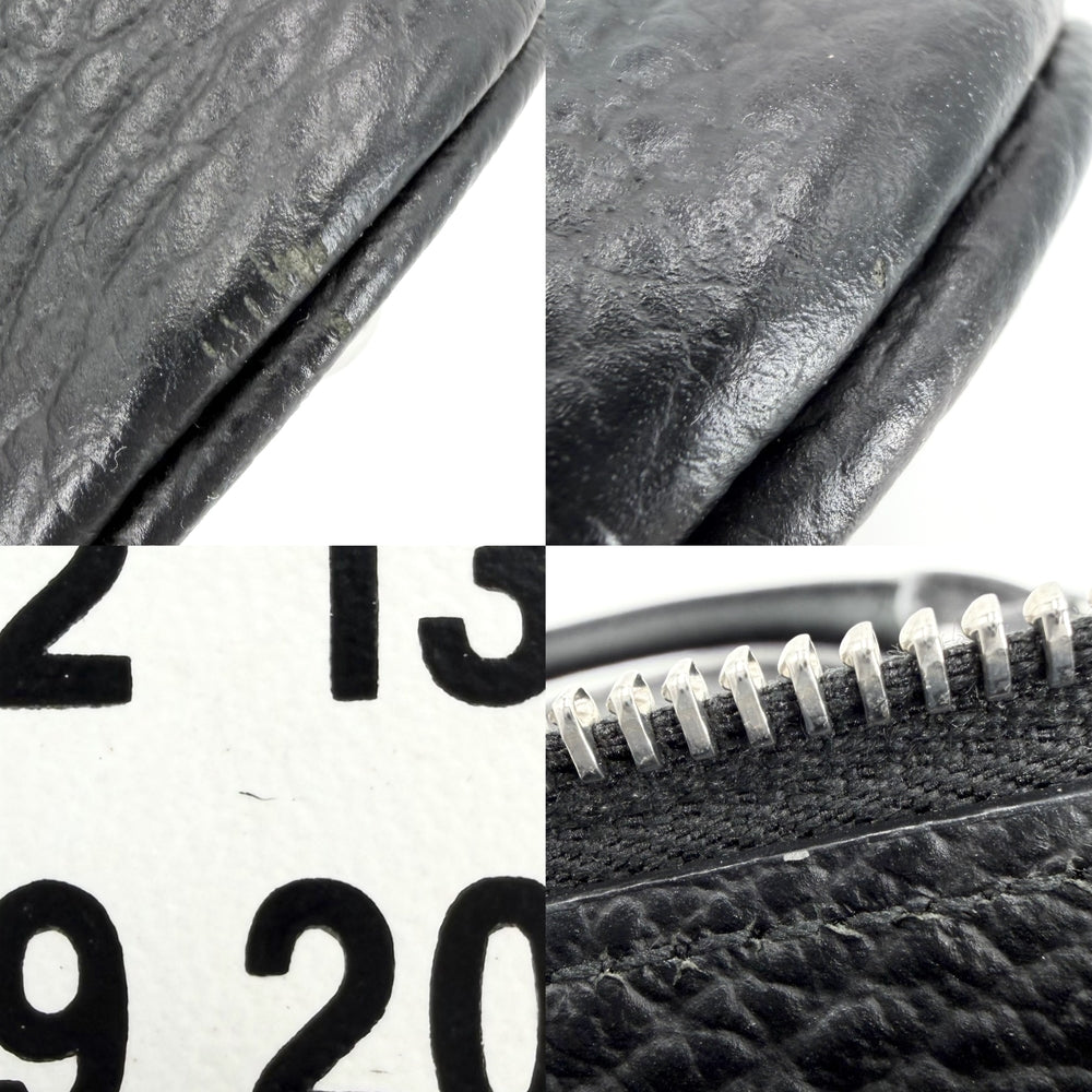 MAISON MARGIELA メゾンマルジェラ 2WAY 5AC ミニ ハンドバッグ ショルダーバッグ S56WG0082 レザー キャンバス ブラック 黒 シルバー金具 レディース【中古品】