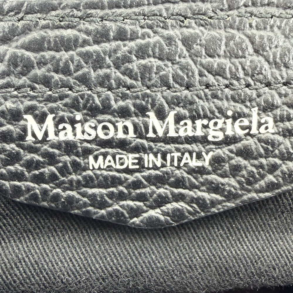 MAISON MARGIELA メゾンマルジェラ 2WAY 5AC ミニ ハンドバッグ ショルダーバッグ S56WG0082 レザー キャンバス ブラック 黒 シルバー金具 レディース【中古品】