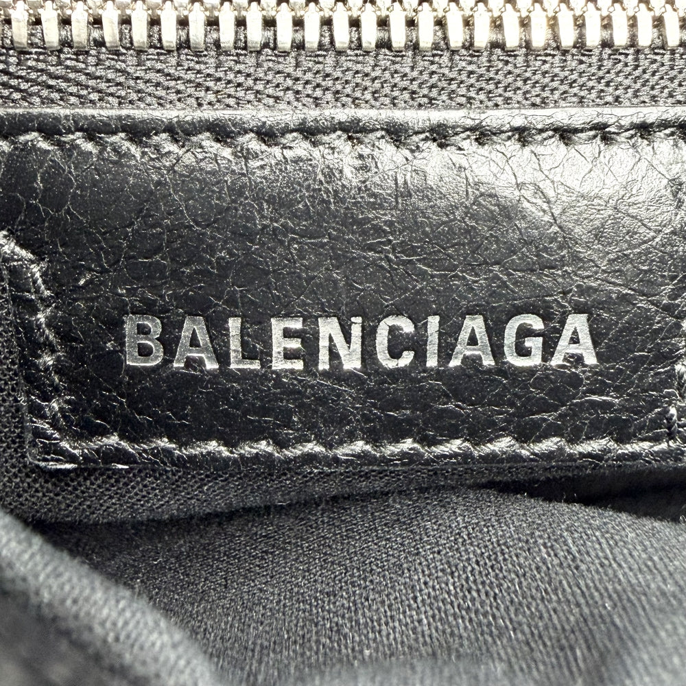 BALENCIAGA バレンシアガ ショルダーバッグ ネオ カゴール 672754 レザー ブラック 黒 シルバー金具 レディース【中古品】