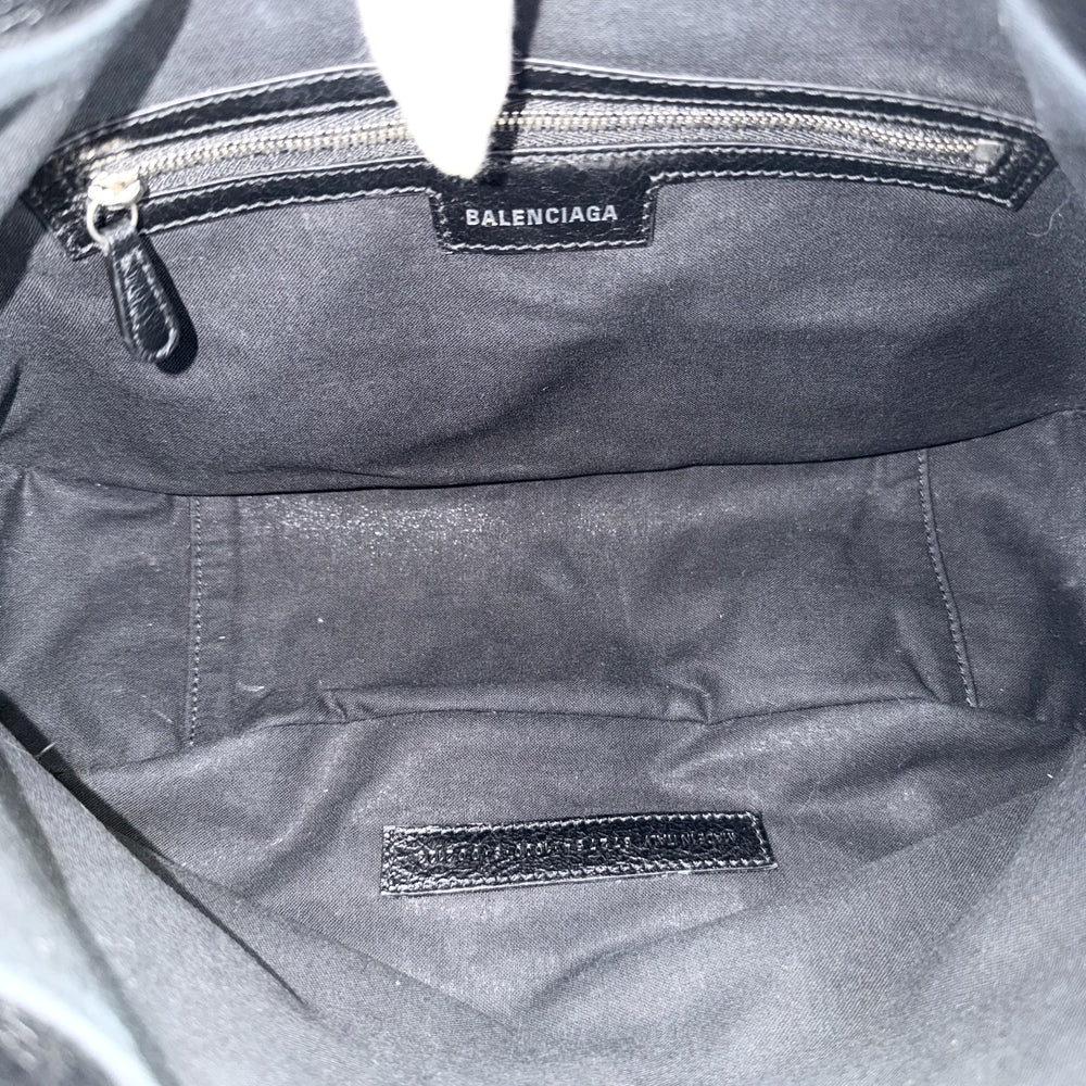 BALENCIAGA バレンシアガ ショルダーバッグ ネオ カゴール 672754 レザー ブラック 黒 シルバー金具 レディース【中古品】