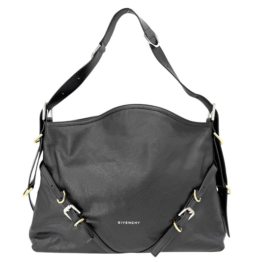 GIVENCHY ジバンシィ ショルダーバッグ ヴォワイユ― ミディアム ハンドバッグ 2WAY ジバンシー レザー ブラック 黒 ゴールド×シルバー金具 レディース【中古品】