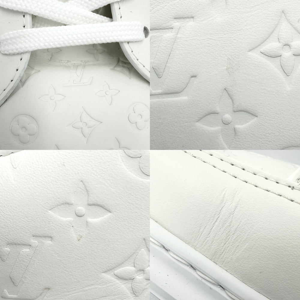 LOUIS VUITTON ルイヴィトン スニーカー モノグラム ビバリーヒルズ ローカット 9サイズ 約27.5cm 靴 ファッションアイテム レザー ホワイト 白 メンズ【中古品】