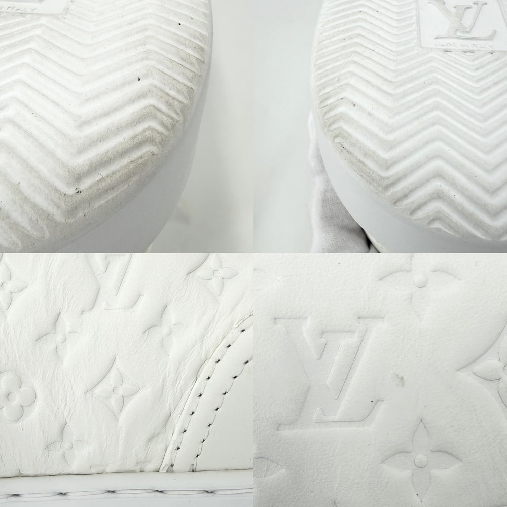 LOUIS VUITTON ルイヴィトン スニーカー モノグラム ビバリーヒルズ ローカット 9サイズ 約27.5cm 靴 ファッションアイテム レザー ホワイト 白 メンズ【中古品】