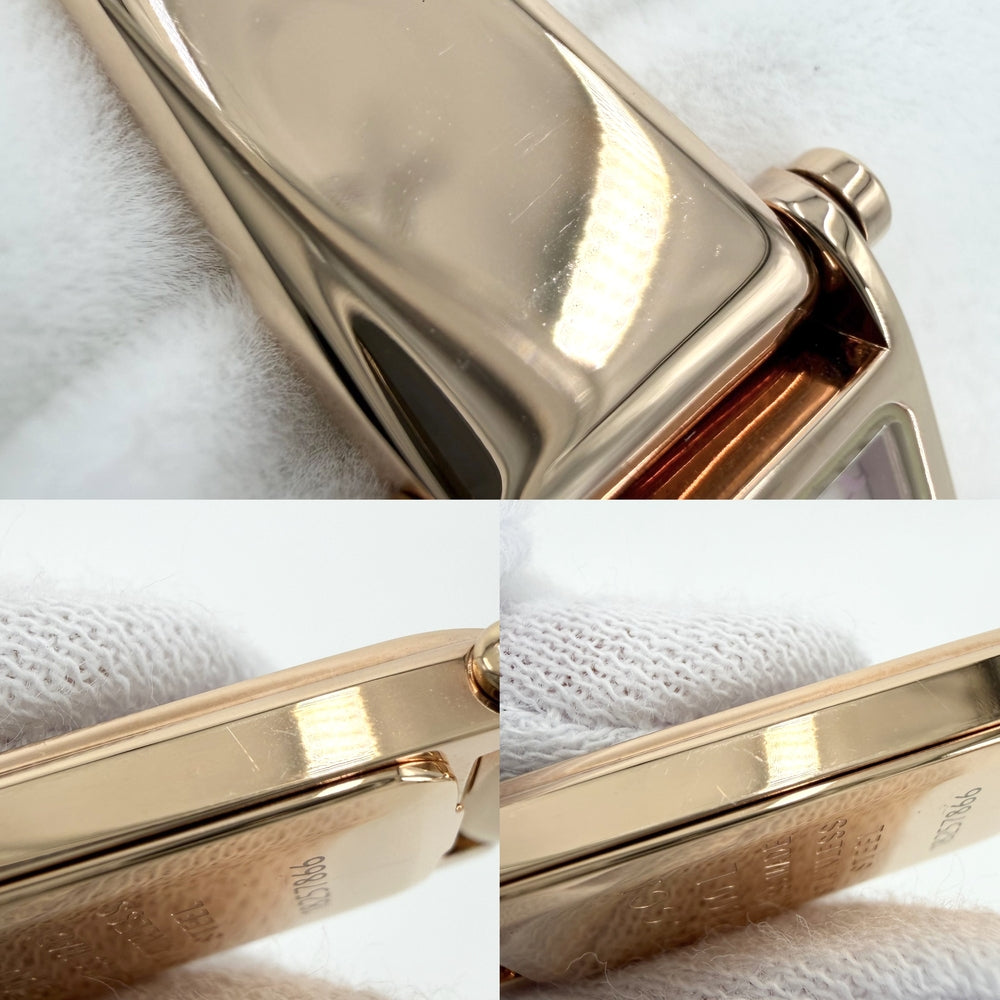 GUCCI グッチ 腕時計 GG ウォッチ 1Pダイヤ 電池式 ピンクシェル文字盤 YA015559 クオーツ ステンレススチール ゴールド ピンク レディース【中古品】